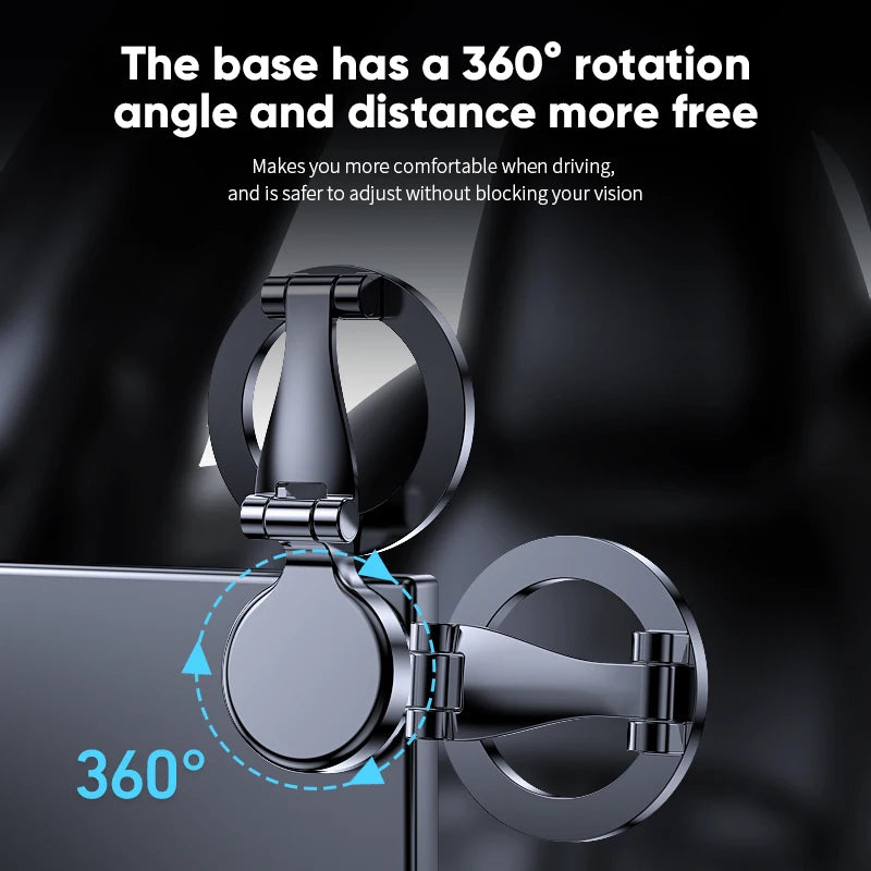 Magnetic Car Mount Strong Magnetic 360° Rotation Foldable Phone Holder For Cell Phone For iphone 12 13 14 15 16 Live Streaming ﻿