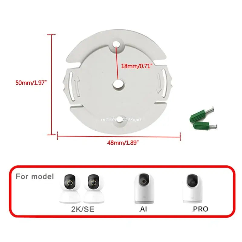 Security Camera Mount Bracket ABS Indoor Outdoor Wall Mount Bracket for CCTV Security Dome Camera No Drilling