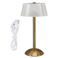 Luxury Cordless Crystal Table Lamp - Smart Touch Control