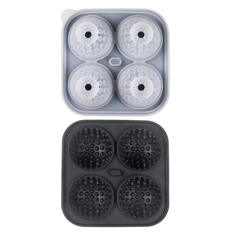 Ice Cube Tray Silicone with Lid Round Square Ice Ball Mold Spherical Silicone Ice Cube Mold for Kitchen Cocktail Whiskey Drink