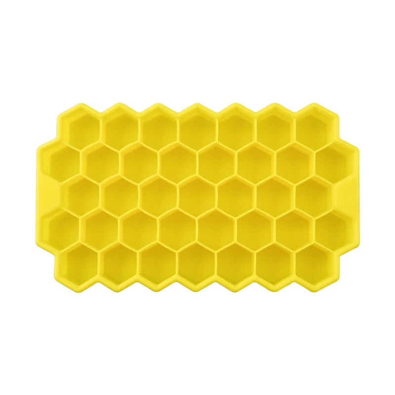 Silicone Honeycomb Movable 37 Ice Tray, with removable lid silicone ice cube mold, BPA-free