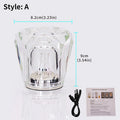 Crystal LED Table Lamp USB Brightness Adjustment Diamond LED Night Light Bedside Table Restaurant Bar Rechargeable Romantic Lamp