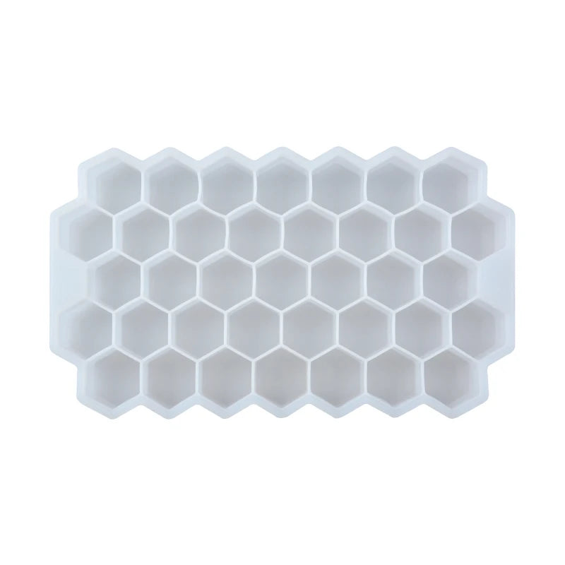 Silicone Honeycomb Movable 37 Ice Tray, with removable lid silicone ice cube mold, BPA-free