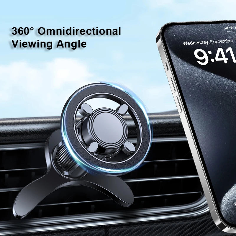 Magnetic Car Phone Mount in Car Phone Holder Air Vent Magnetic, 17 N52 Magnets Universal Mobile Phone Holders for iPhone/Android