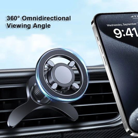 Magnetic Car Phone Mount in Car Phone Holder Air Vent Magnetic, 17 N52 Magnets Universal Mobile Phone Holders for iPhone/Android