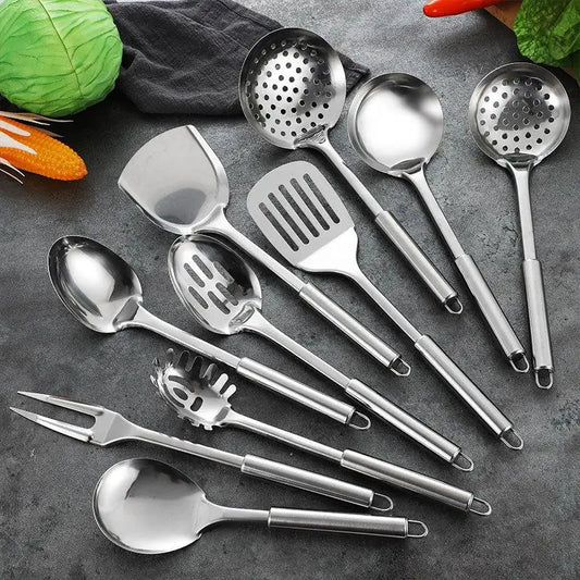 Kitchen Cookware Cooking Utensils Stainless Steel Shovel Soup Spoon Turner Utensils Dinnerware Cooking Tool Kitchen Gadgets/