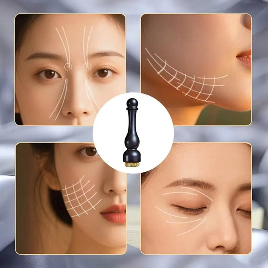 Hot Sandalwood Facial Massager Small Lotus Pod Wooden Beauty Skin Care Tool No Paint Eye Massage Stick Facial Skin Care