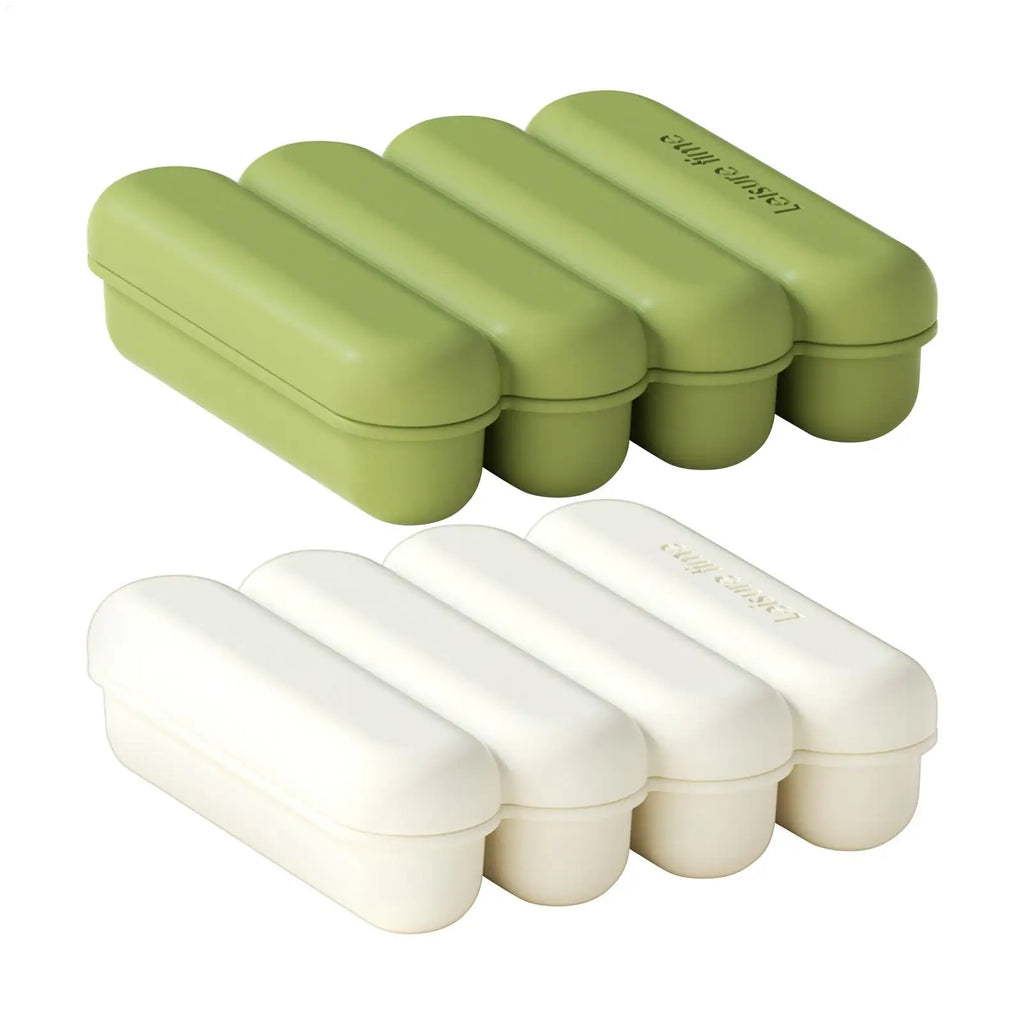 Ice Cubes Tray 4 Grid Silicone Ice Cubes Long Strip Whiskey Ice Tray Molds Easy Release Reusable Ice Cubes with No-Spill  Lid