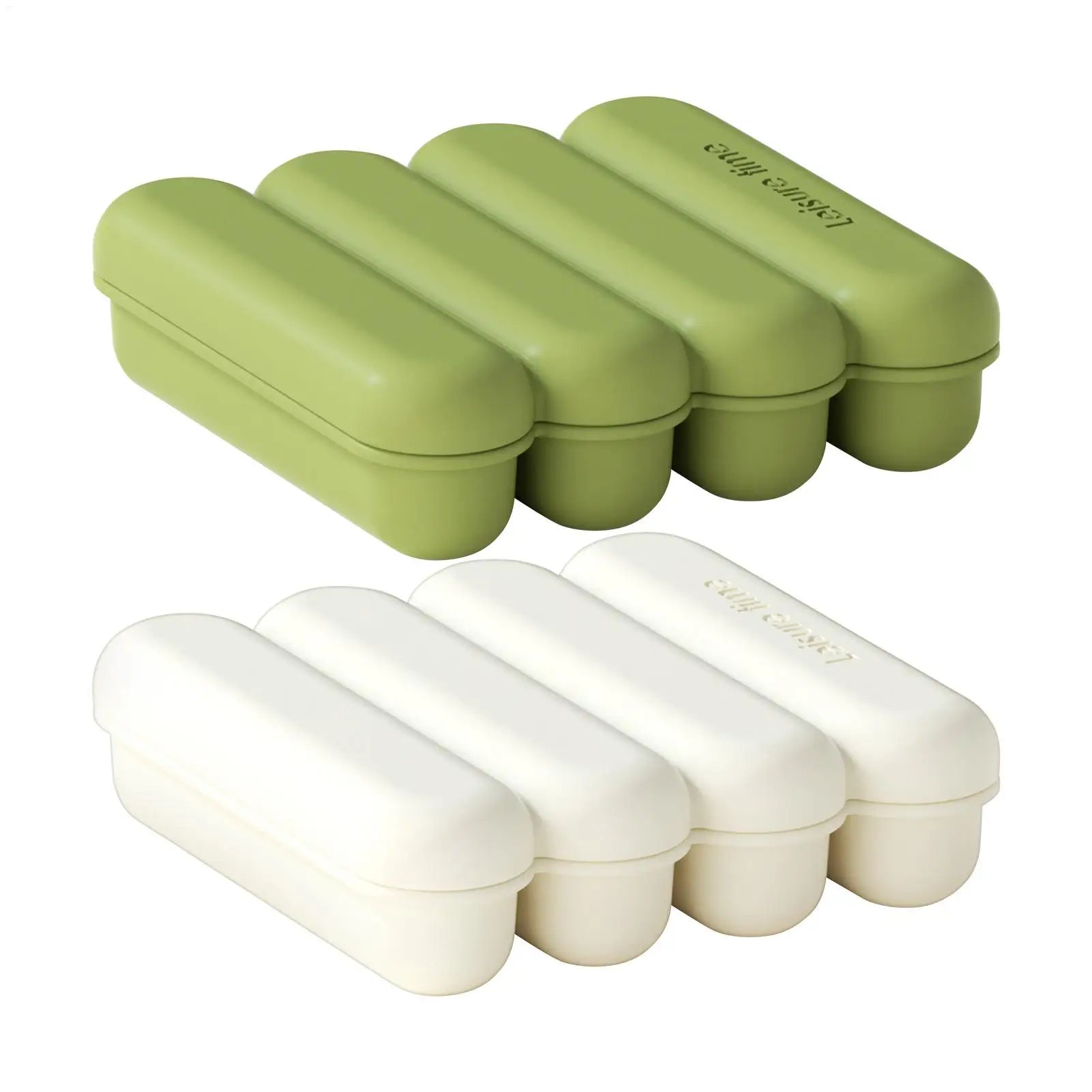 Ice Cubes Tray 4 Grid Silicone Ice Cubes Long Strip Whiskey Ice Tray Molds Easy Release Reusable Ice Cubes with No-Spill  Lid