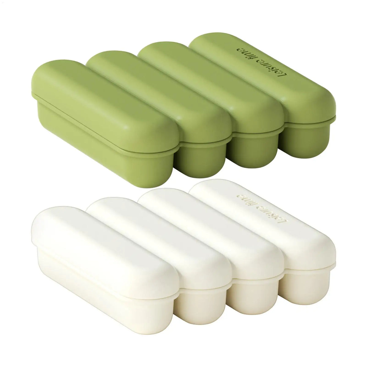 Ice Cubes Tray 4 Grid Silicone Ice Cubes Long Strip Whiskey Ice Tray Molds Easy Release Reusable Ice Cubes with No-Spill  Lid