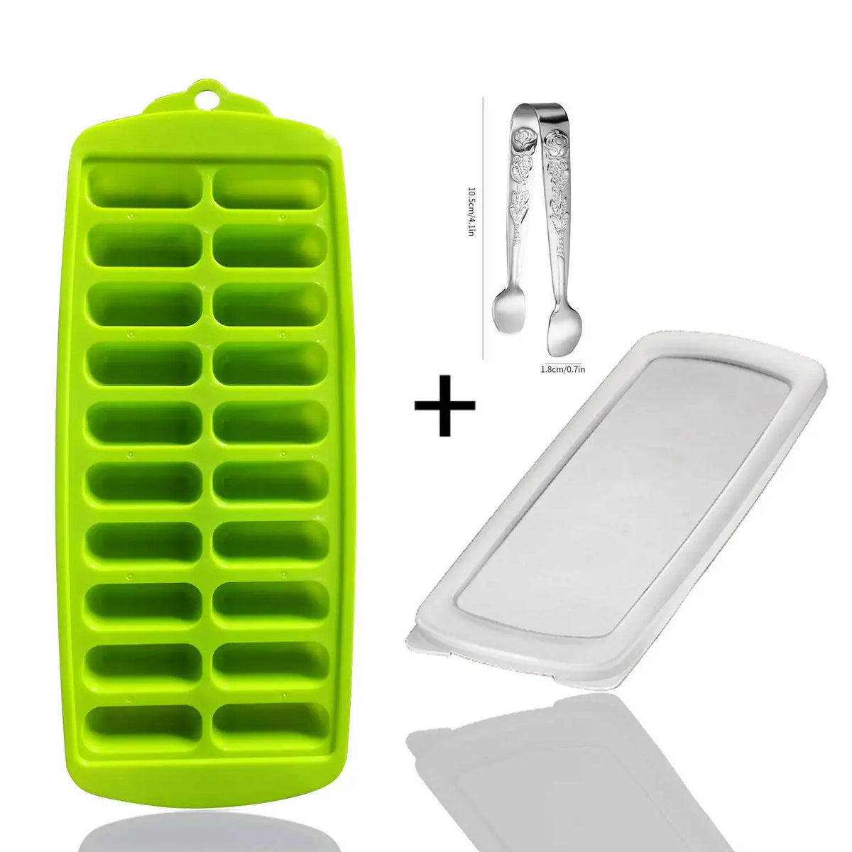 Long Strip Shape Silicone Ice Cube Mould Pop Out Plastic Ice Cube Tray With Lid Reusable Ice Stick Tray Easy Release Bar Kitche