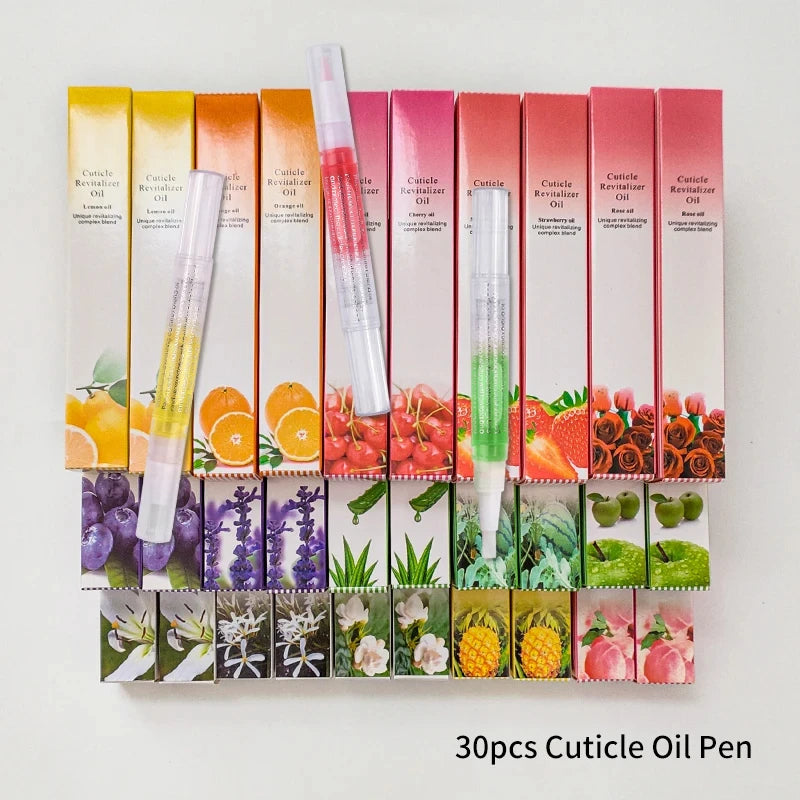 Salon Gift For Girls 40pcs Peach Mixed Cuticle Oil Set Nail Care Nutrition Oil Pen Nails Repair Hand Cuticle Manicure Treatment