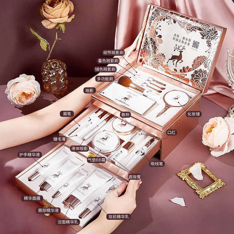 Makeup Set Cosmetics Genuine Full Set of 20 Pieces Beauty Gift Box for Birthdays and Valentine's Days Gifts