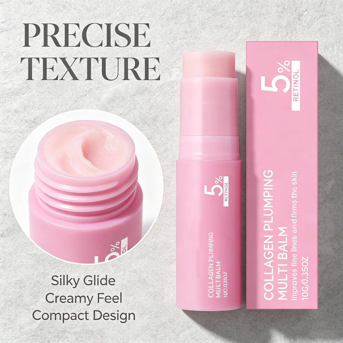 Moisturizing Balm Stick Hydrating Smoothing Nourishing Face Neck Care Silky Lightweight Portable Skincare