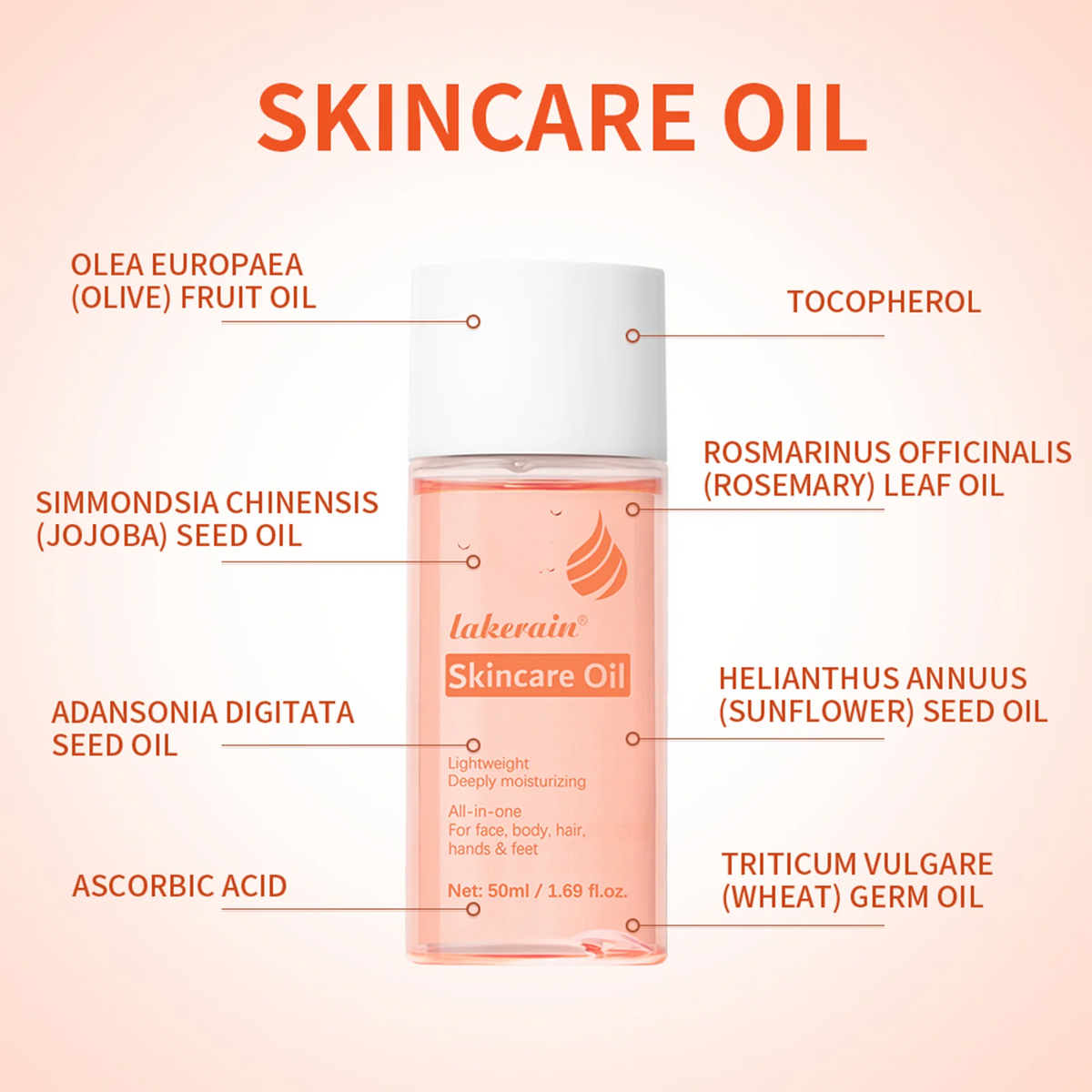 2 Pcs Bio Skincare Body Oil Vitamin A Vitamin E Face Body Moisturizer Improve Hair Health Fade Scars Exfoliate skin Skincare Oil