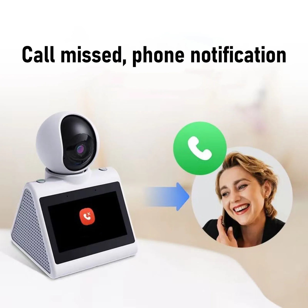 Video Calling Smart Camera Video Calling Smart Camera with HD Screen 2 Way One Click Call Indoor 2K Security Camera