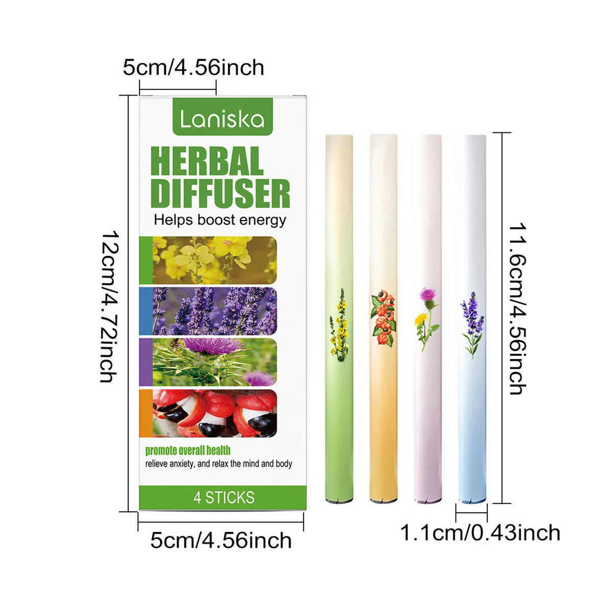 Herbal-Care Stick Set 4pcs Portable Design Natural Moisturizing Gentle Skin Tool For Dry Skin