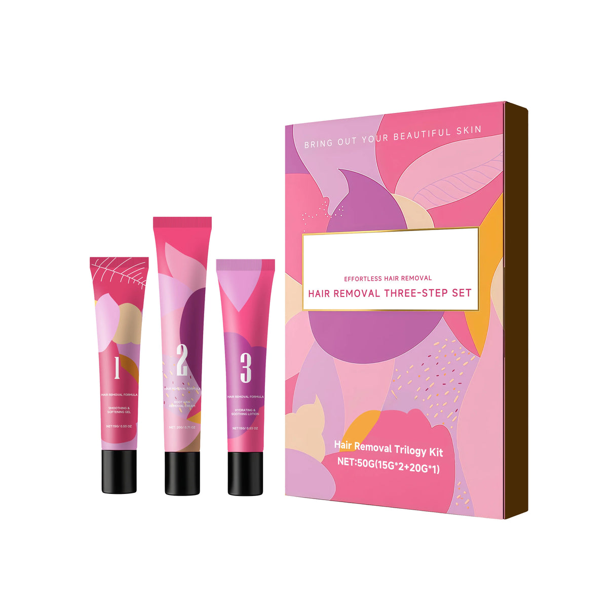 Facial Hair Removal Cream Kit Gentle Painless Depilatory Smoothing Refreshing Texture Sensitive Skin Softening Soothing Lotion