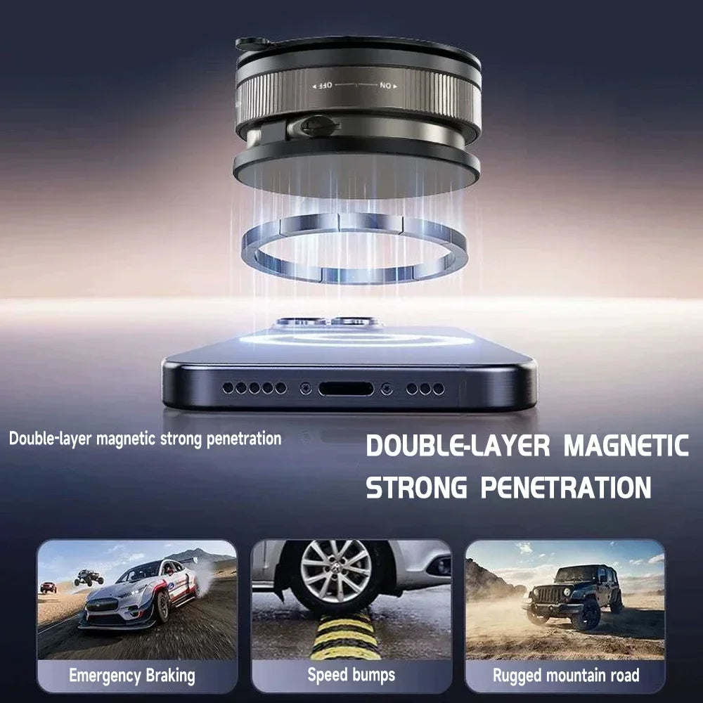 Magnetic Phone Holder for Car 360 ° Rotatable Foldable & Adjustable Magnetic Car Mount, Suction Cup Phone Holder for Car/Mirror