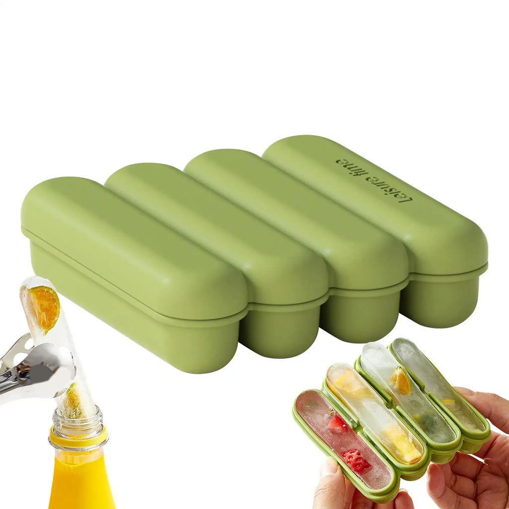 Silicone Ice Stick Tray Long Icecube Maker Easy Release Ice Stick Mold For Water Bottles, Whisky Cocktail Juice, Home Pool