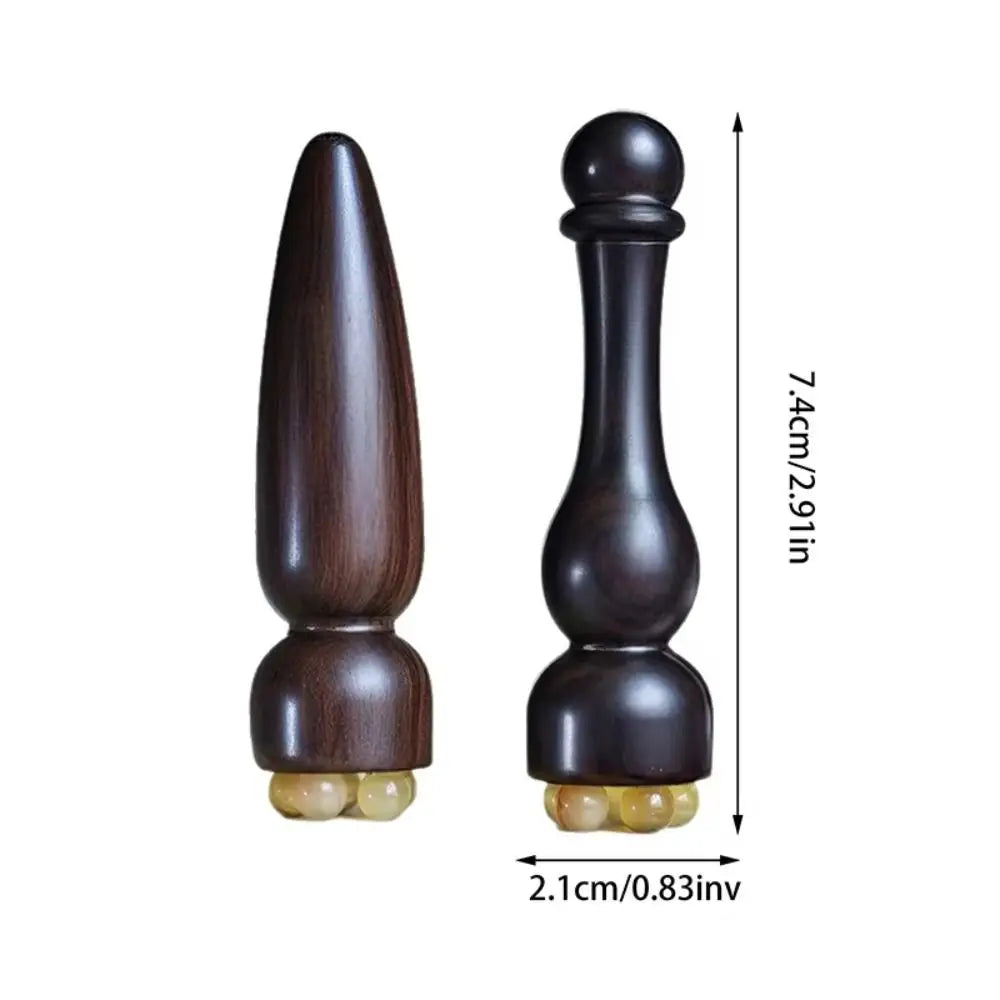 Hot Sandalwood Facial Massager Small Lotus Pod Wooden Beauty Skin Care Tool No Paint Eye Massage Stick Facial Skin Care